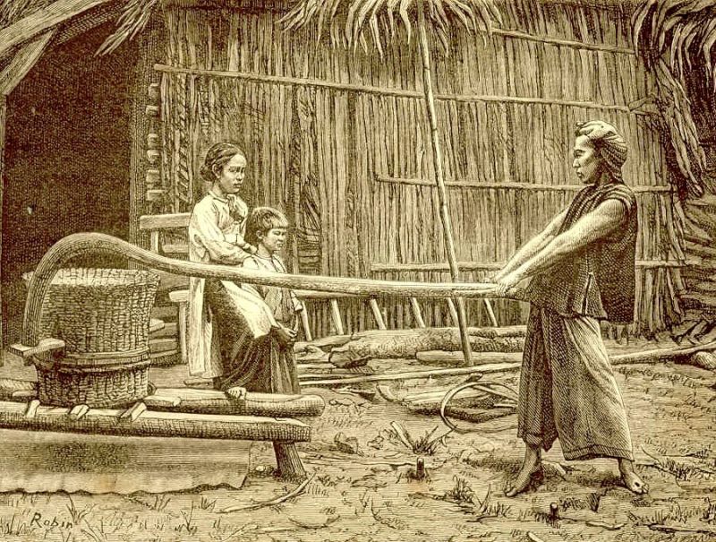 Cái cối để xay thóc