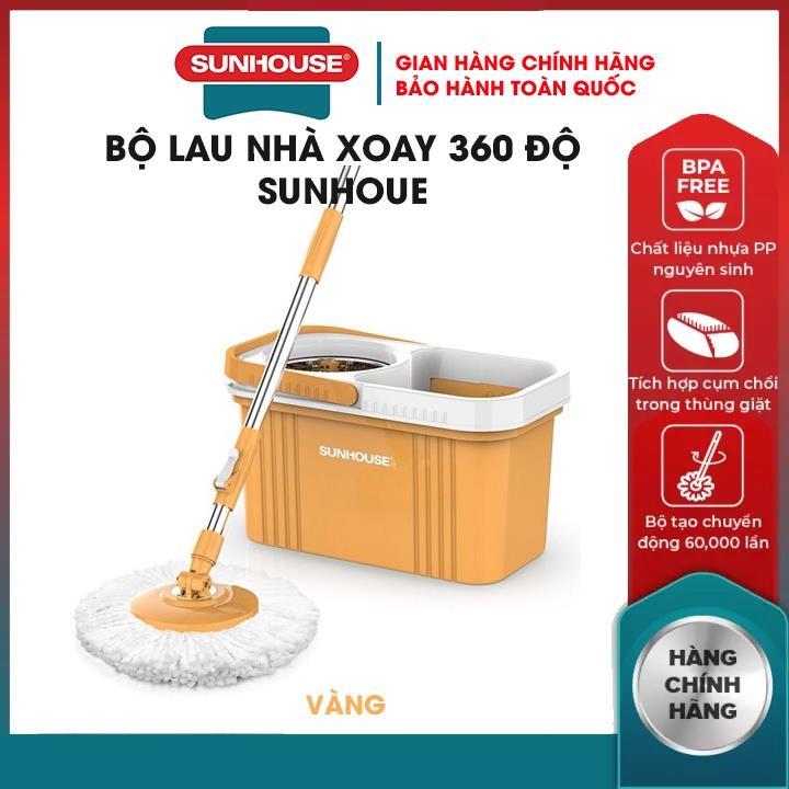Bộ lau nhà thông minh xoay 360 độ Sunhouse