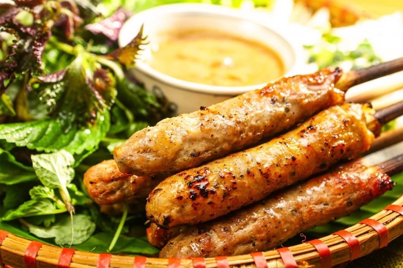 Chả băm xiên nướng