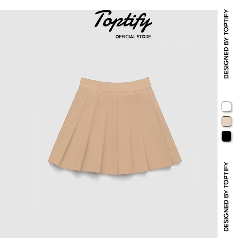 Chân váy nữ trơn Tennis Skirts TOPTIFY xếp ly có lót quần VV01