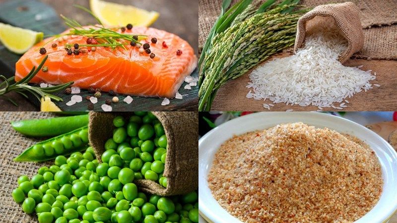 Cháo cá hồi đậu Hà Lan