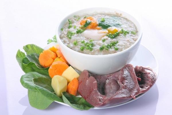 Cháo cật cải thảo