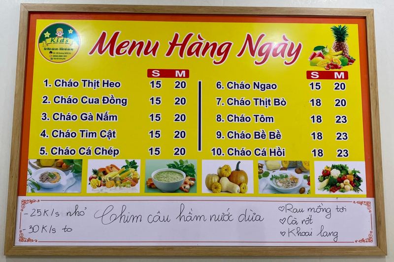 Cháo dinh dưỡng Kids