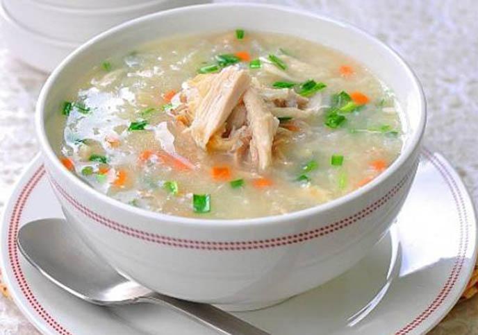 Cháo gà rau củ