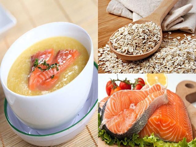 Cháo yến mạch cá hồi