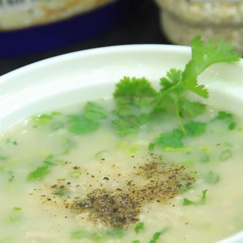 Cháo yến mạch và tôm