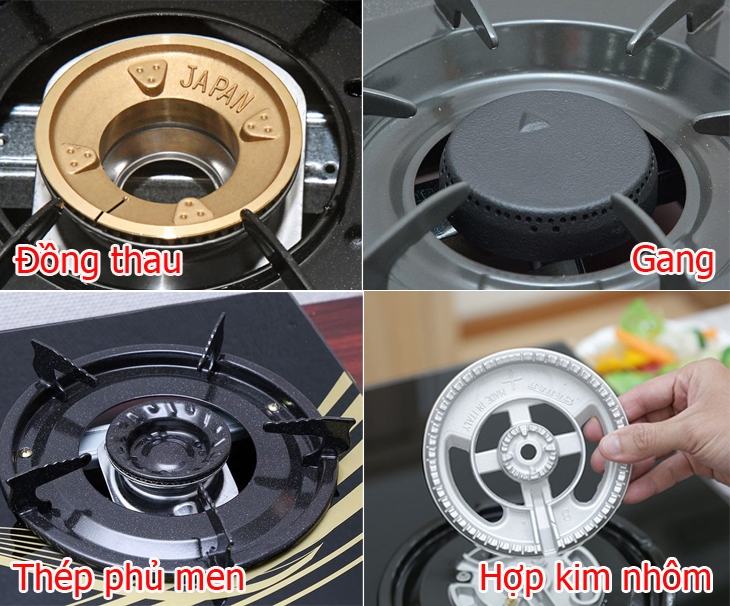 Các loại chất liệu đầu đốt