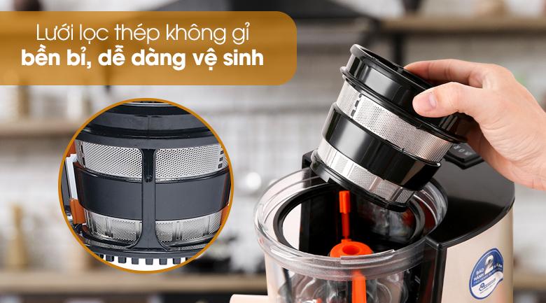 Chất liệu dùng trong các bộ phận máy ép chậm