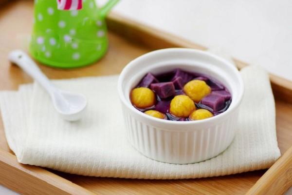Chè bí đỏ khoai tím