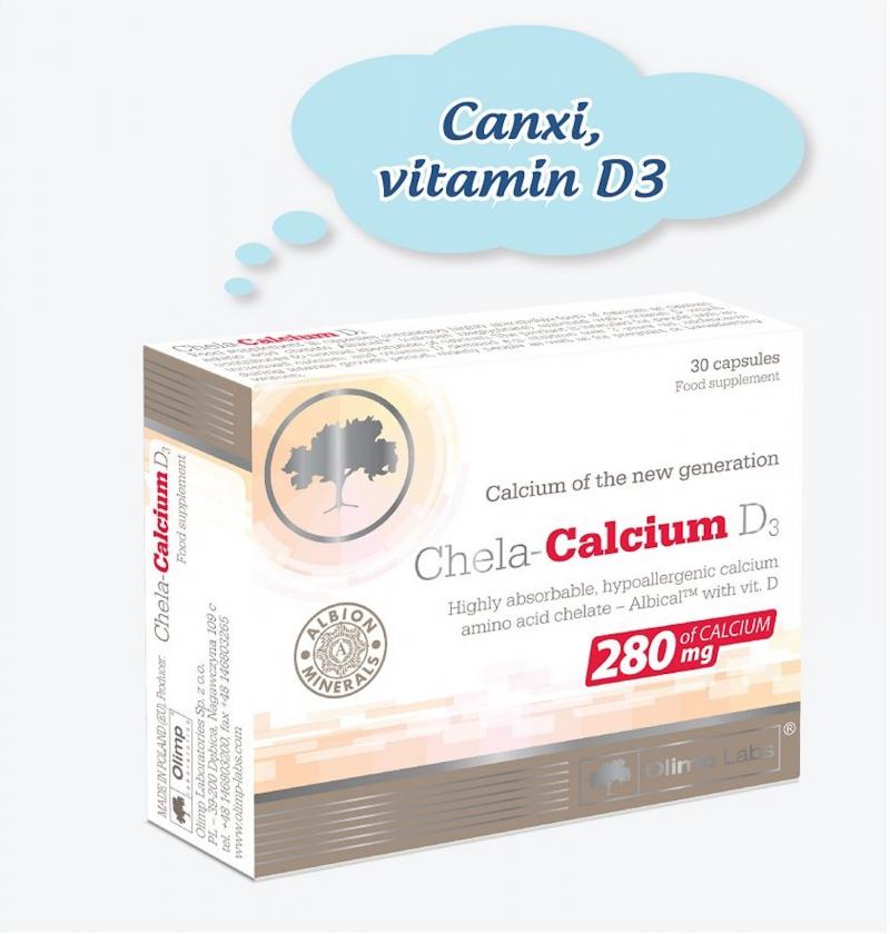 Chela Calcium D3 – Viên bổ sung canxi hữu cơ và D3 nhập khẩu châu Âu