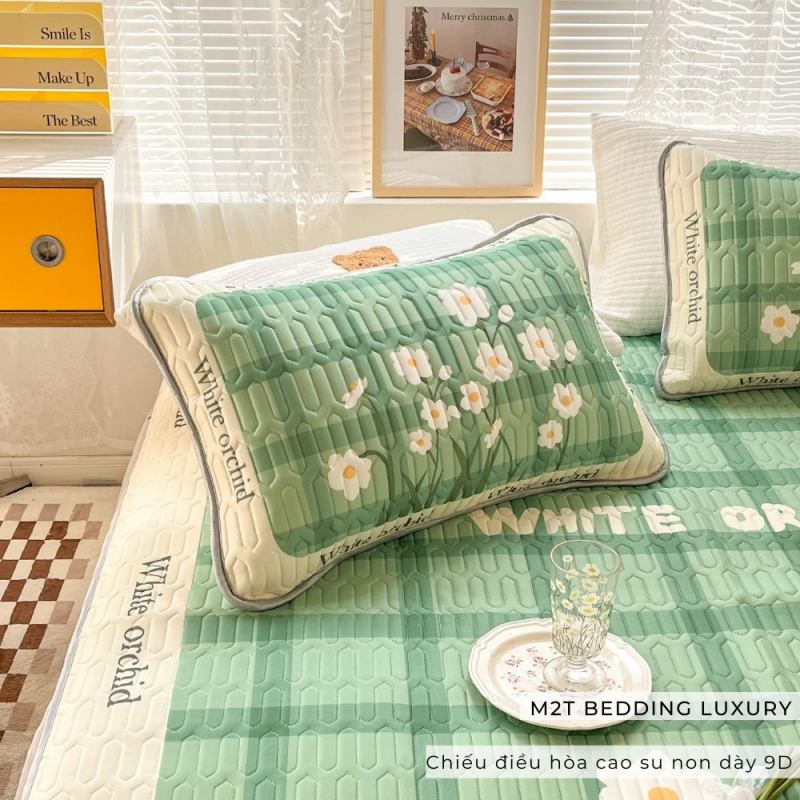 Chiếu điều hòa cao su non 9D M2T BEDDING Luxury