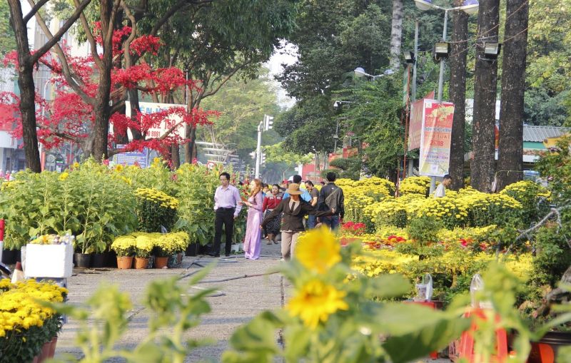 Chợ hoa Long Xuyên