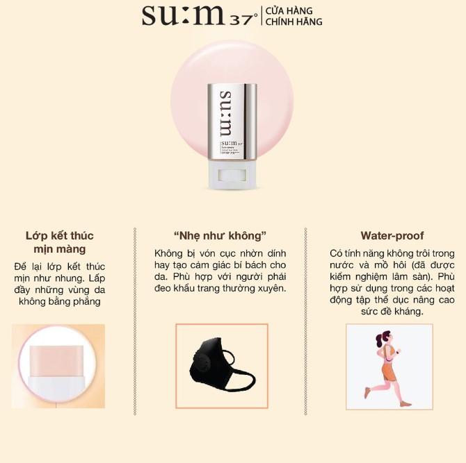 Chống nắng dưỡng trắng cải thiện nếp nhăn Su:m37 Sun-away Velvet Sun Stick SPF50+/PA++++