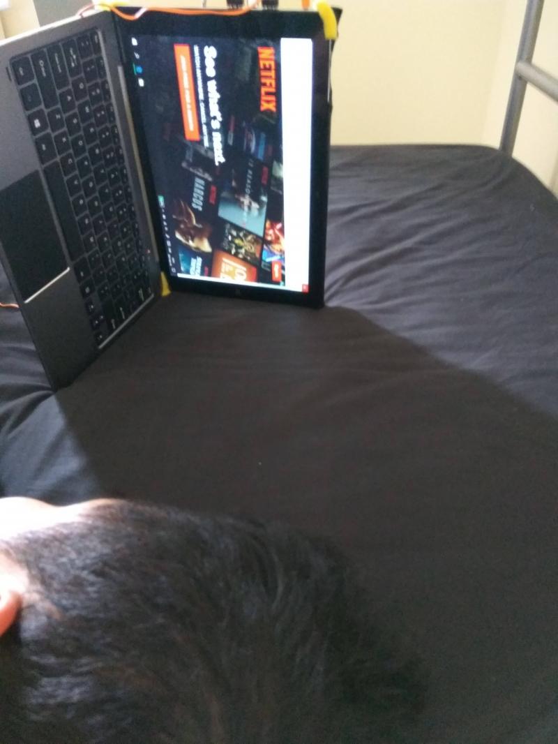 Vừa xem phim vừa xem laptop