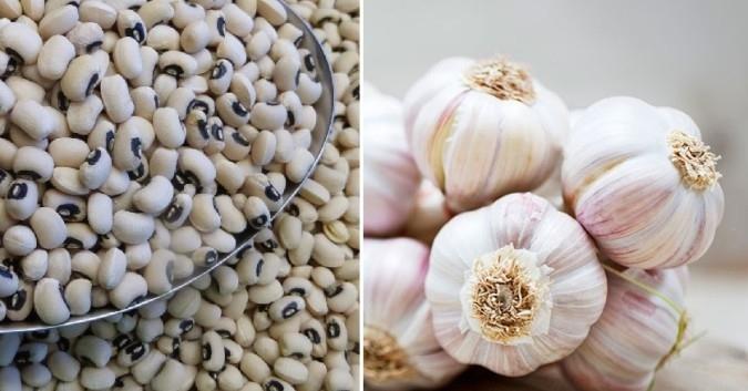 Chữa cao huyết áp bằng tỏi và đậu trắng