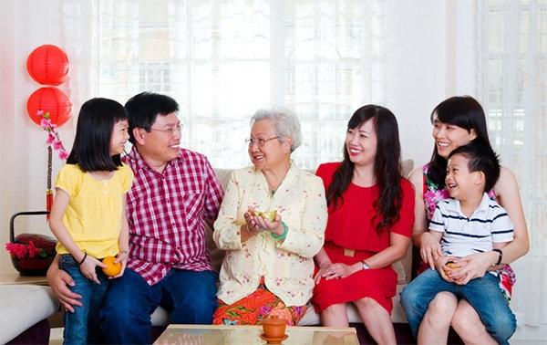 Chúc ba sức khỏe dồi dào, chúc mẹ thêm tuổi mới, ốm đau chẳng còn