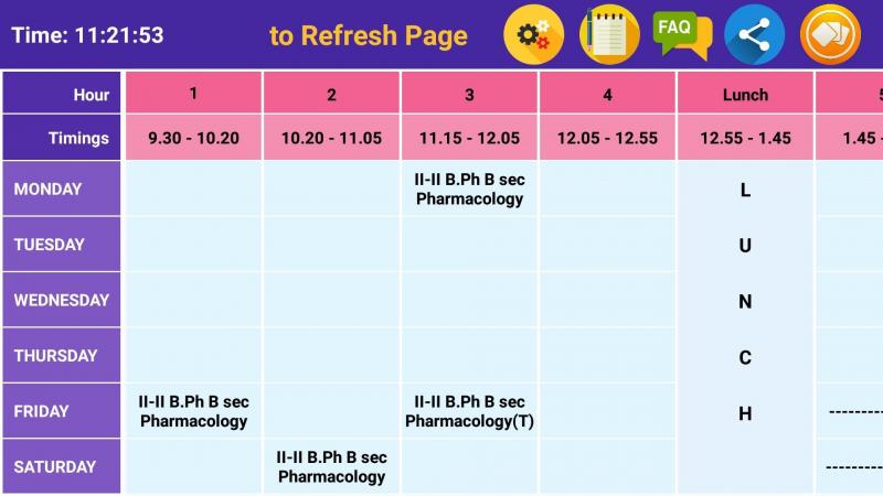 Class Timetable - Schedule App