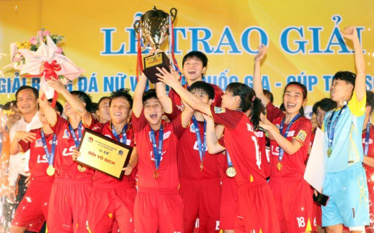 CLB nữ TP. HCM bảo vệ thành công chức vô địch giải bóng đá nữ vô địch quốc gia 2021. (Ảnh: Vnexpress)