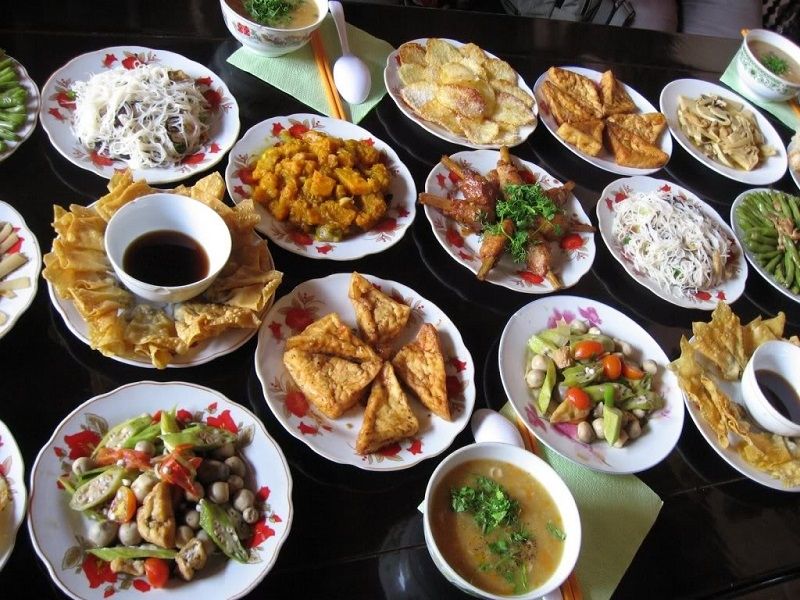 Mâm cỗ chay Đào Xá