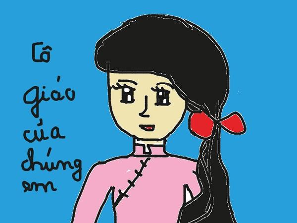 Cô để lại ấn tượng với em ngay từ ngày đầu tiên tới lớp