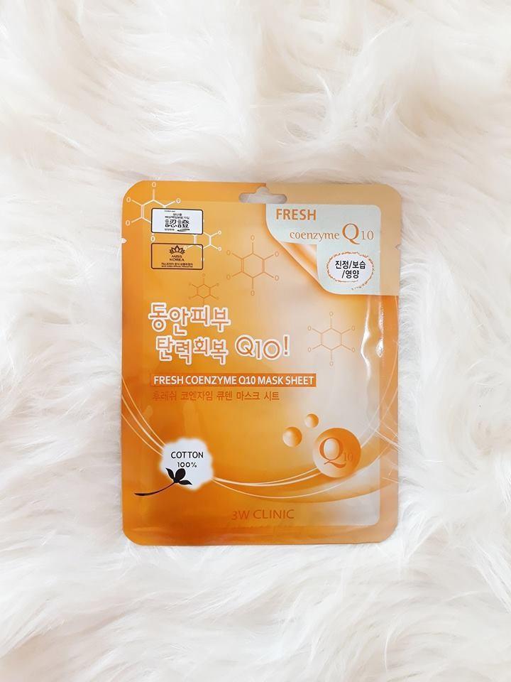 Mặt nạ bổ sung Collagen 3W Clinic Fresh Coenzyme Q10 Mask Sheet