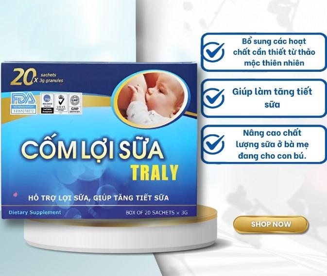 Cốm lợi sữa Traly