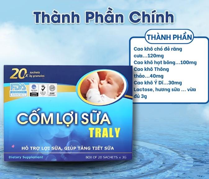 Cốm lợi sữa Traly