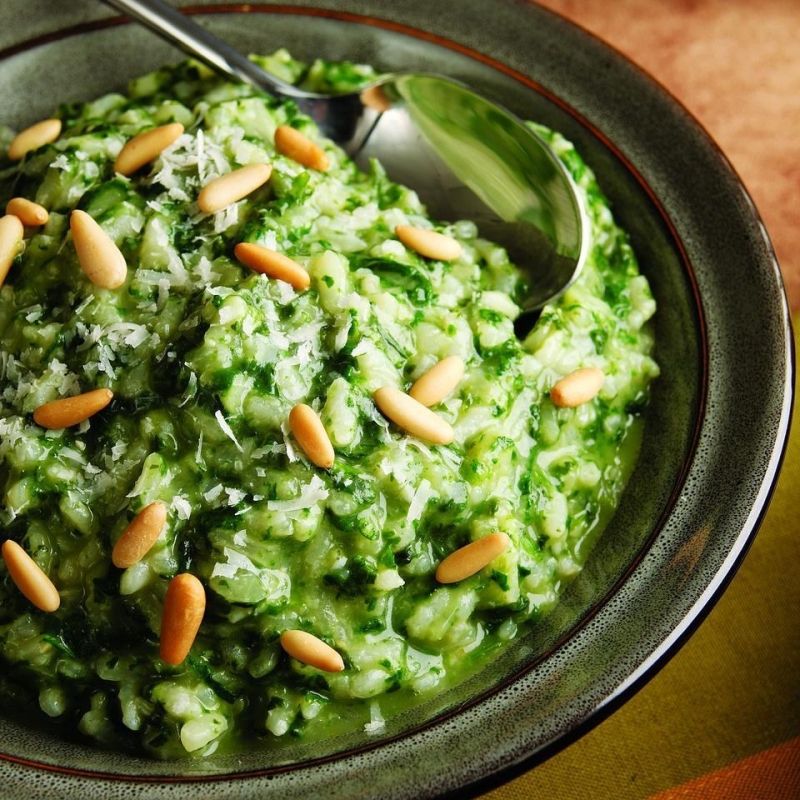 Màu sắc bắt mắt của món cơm Risotto