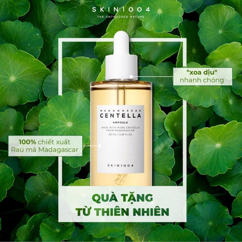 Combo tinh chất và kem rau má giảm mụn, phục hồi da Skin1004 Madagascar Centella Asiatica