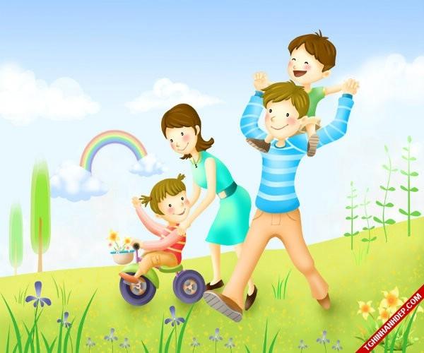 Con mãi yêu gia đình nhỏ bé, thân thương này