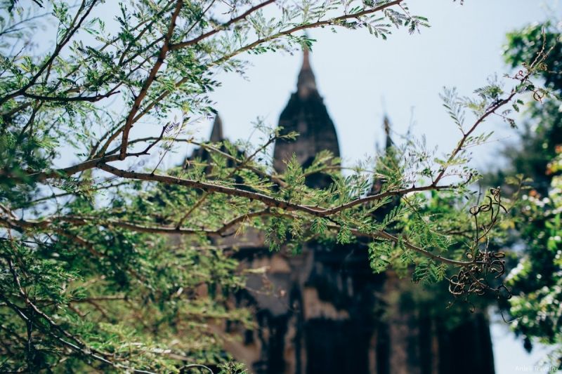 Con người và nắng Bagan