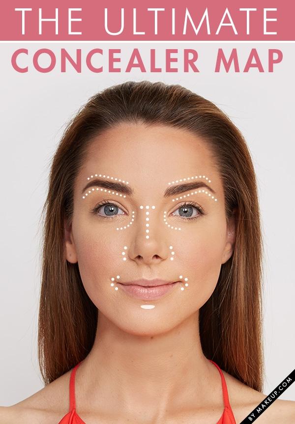 Những vị trí cần highlight trên gương mặt