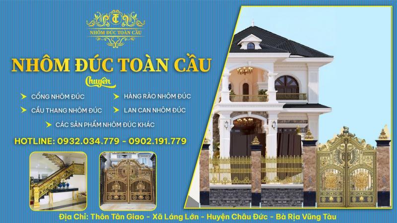 Cổng nhôm đúc Toàn Cầu