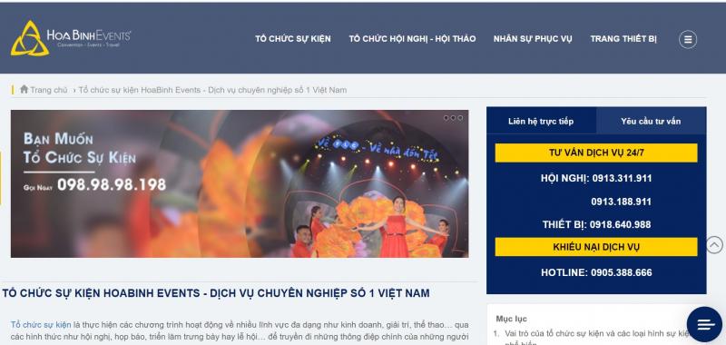 Giao diện chính website