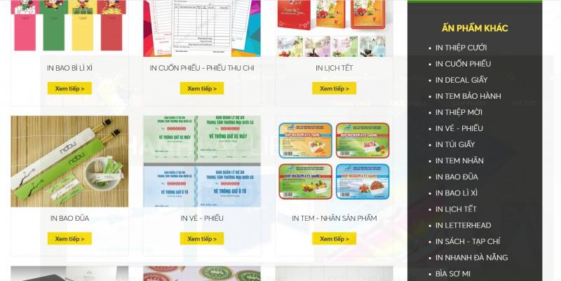 Các sản phẩm của công ty