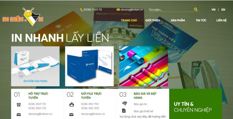 Giao diện chính của website