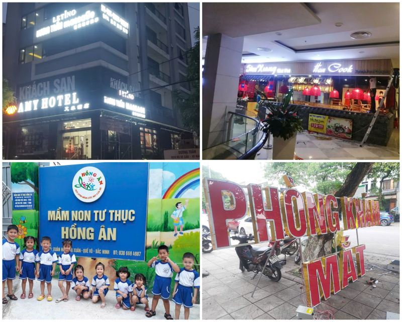 Công Ty TNHH Quảng Cáo Trường Phát chuyên làm biển quảng cáo cho các khách sạn, nhà hàng, trường học, bệnh viện.