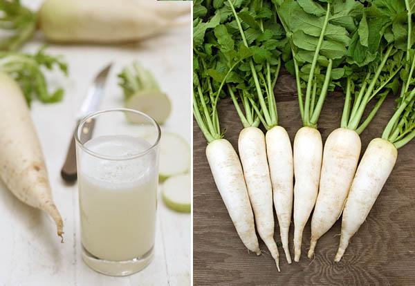 Củ cải trắng xay nước