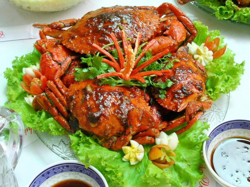 Món cua huỳnh đế hấp.