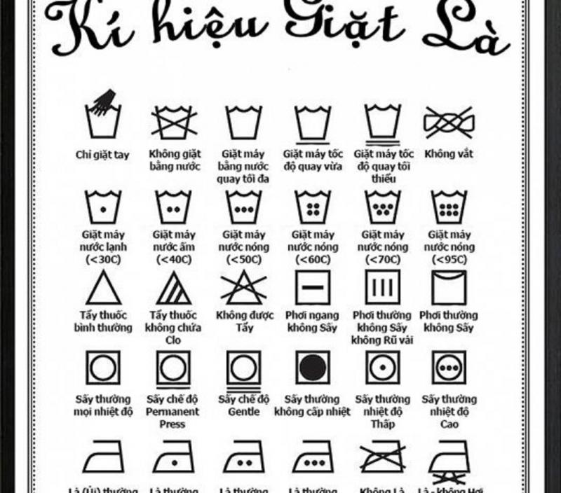 Các kí hiệu giặt là bạn nên biết