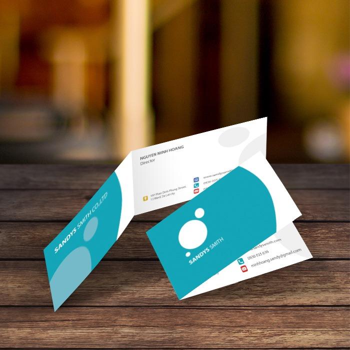 Mẫu Card Visit với thiết kế gấp đôi của D2 design & print