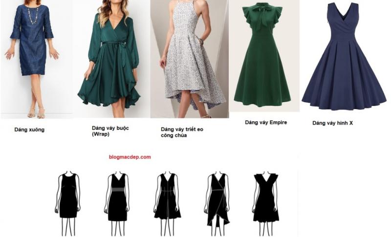 Thiết kế váy nữ tính của cô nàng dáng chữ nhật