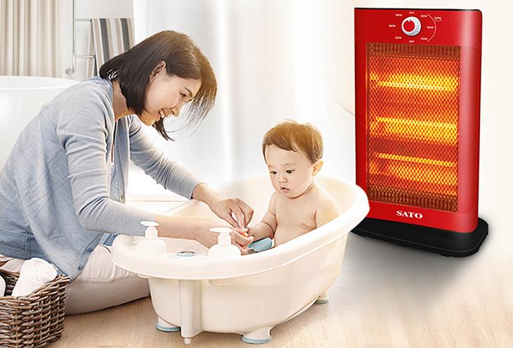 Sử dụng quạt sưởi cho bé phải đảm bảo khoảng cách an toàn
