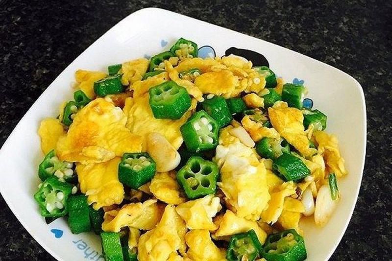Đậu bắp xào trứng