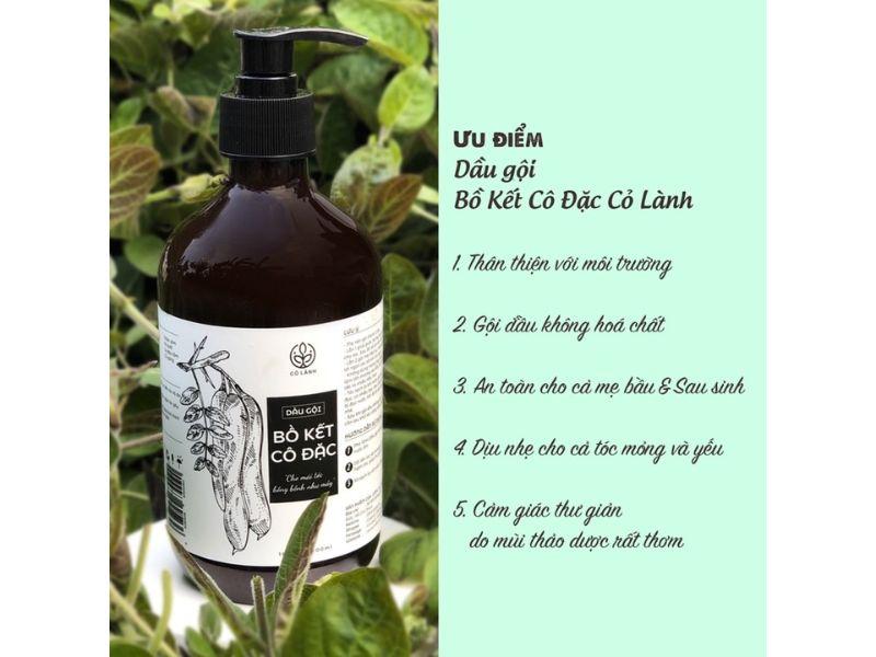 Dầu gội bồ kết cô đặc Cỏ Lành