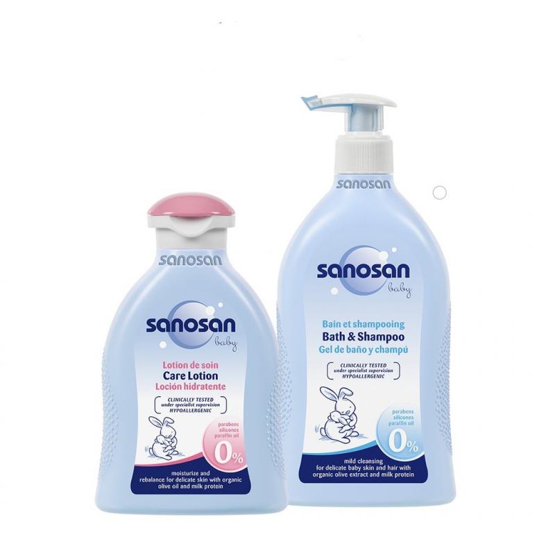 Được chiết xuất từ dầu ô liu và protein sữa nuôi dưỡng da đầu và chăm sóc tóc bé