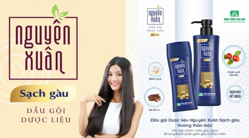 Dầu gội dược liệu Nguyên Xuân sạch gàu