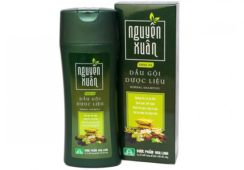 Dầu gội dược liệu Nguyên Xuân xanh