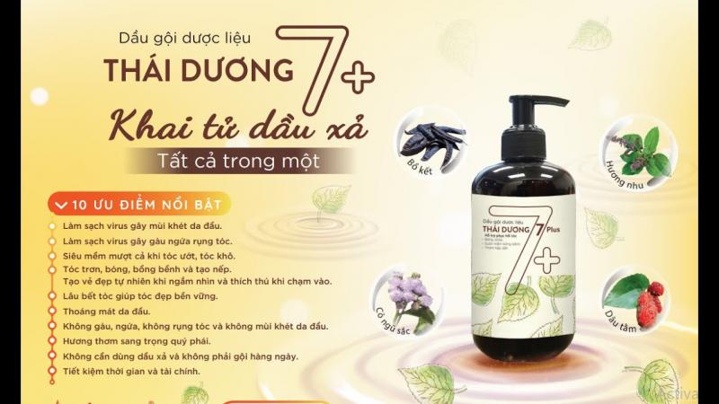 Dầu gội dược liệu Thái Dương 7 plus