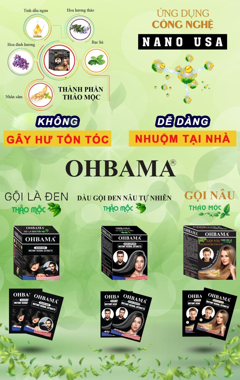 Dầu gội nhuộm tóc tại nhà OHBAMA